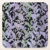 Leafy Creeping Vine Drawing Pattern With Pastels Kartonnen Onderzetters (Voorkant)