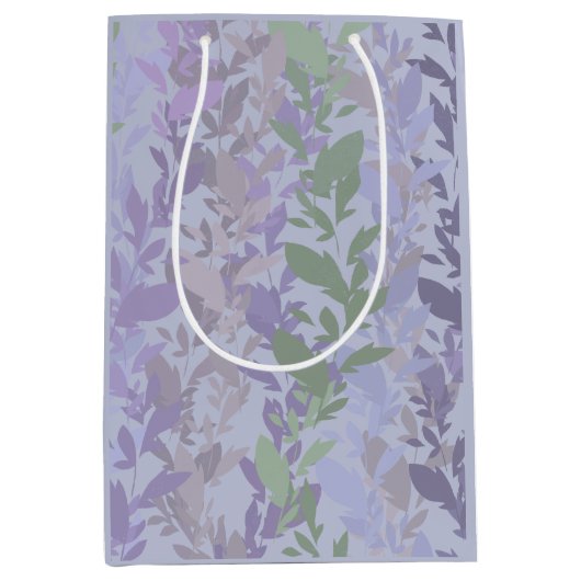 Leafy Creeping Vine Drawing Pattern With Pastels Medium Cadeauzakje (Voorkant)