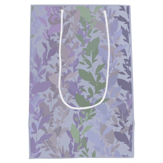Leafy Creeping Vine Drawing Pattern With Pastels Medium Cadeauzakje (Achterkant)