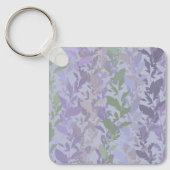 Leafy Creeping Vine Drawing Pattern With Pastels Sleutelhanger (Voorkant)