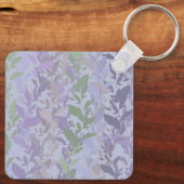 Leafy Creeping Vine Drawing Pattern With Pastels Sleutelhanger (Achterkant)