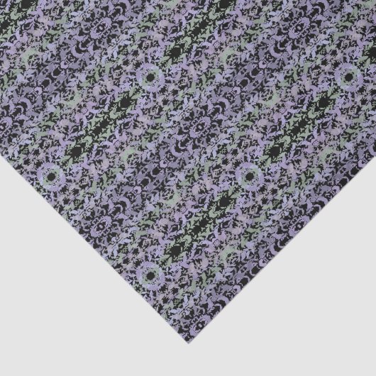 Leafy Creeping Vine Drawing Pattern With Pastels Tissuepapier (Detail)