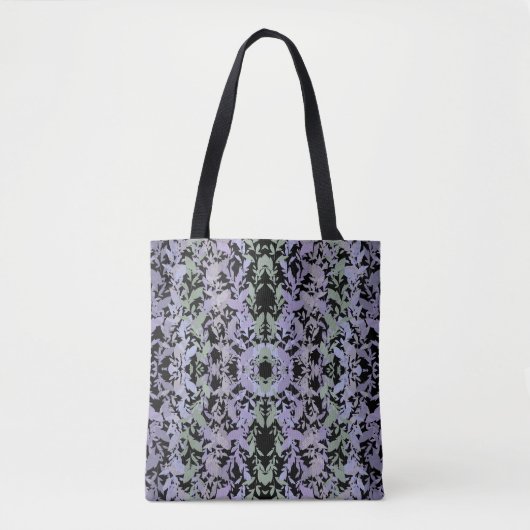 Leafy Creeping Vine Drawing Pattern With Pastels Tote Bag (Voorkant)