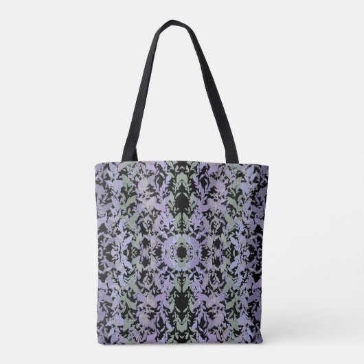Leafy Creeping Vine Drawing Pattern With Pastels Tote Bag (Achterkant)