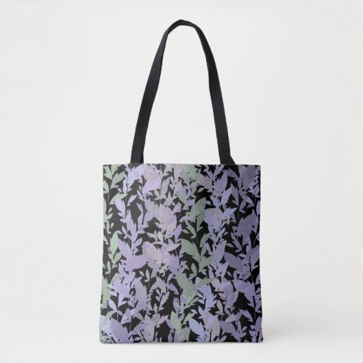 Leafy Creeping Vine Drawing Pattern With Pastels Tote Bag (Voorkant)