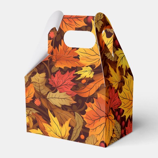 Leafy Delights Herfst Baby shower Invite Bedankdoosjes (Achterkant)