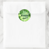 Leafy Earth Day Ronde Sticker (Tas)