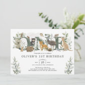 Leafy Eucalyptus Australian 1st Birthday Kaart (Staand voorkant)