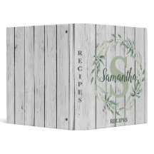 Leafy Eucalyptus Monogram Aangepast recept Boek