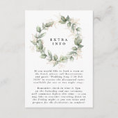 Leafy Eucalyptus Wreath Elegant Moss Details Informatiekaartje (Voorkant)