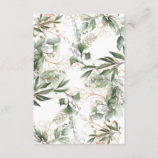 Leafy Eucalyptus Wreath Elegant Moss Details Informatiekaartje (Achterkant)