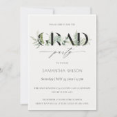 Leafy Fern Succulent Fauna Photo Afstuderen Invite Bedankkaart (Voorkant)