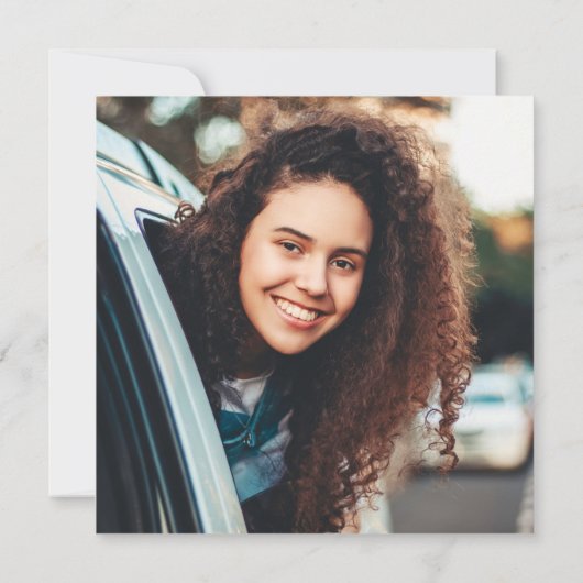 Leafy Fern Succulent Fauna Photo Afstuderen Invite Bedankkaart (Achterkant)