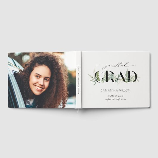 Leafy Fern Succulent Green Fauna Foto Afstuderen Gastenboek (Volledig)