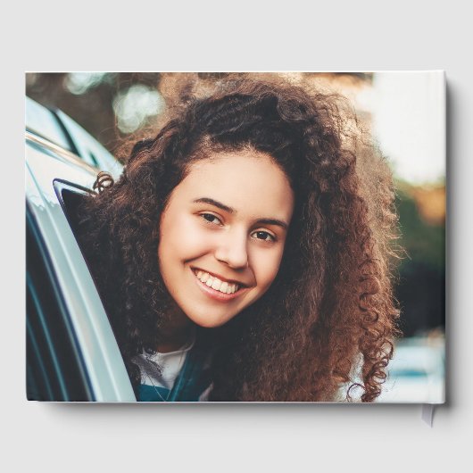 Leafy Fern Succulent Green Fauna Foto Afstuderen Gastenboek (Achterkant)