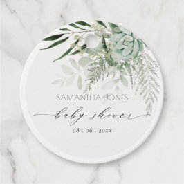 Leafy Fern Succulent Lijst Foliage Baby shower Bedankjes Labels