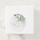 Leafy Fern Succulent Lijst Foliage Baby shower Bedankjes Labels (In situ)