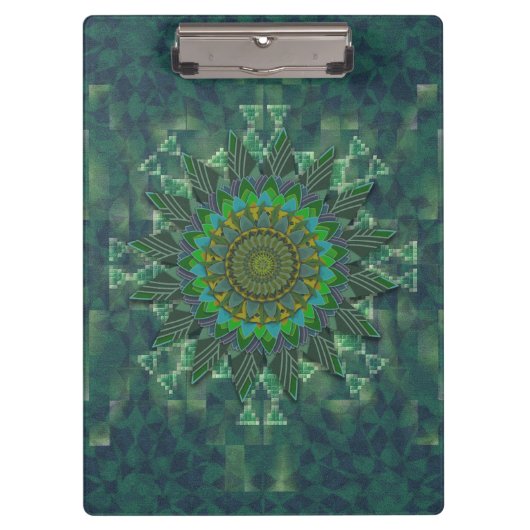 Leafy floral square stick puzzle parameterbepaling klembord (Voorkant)