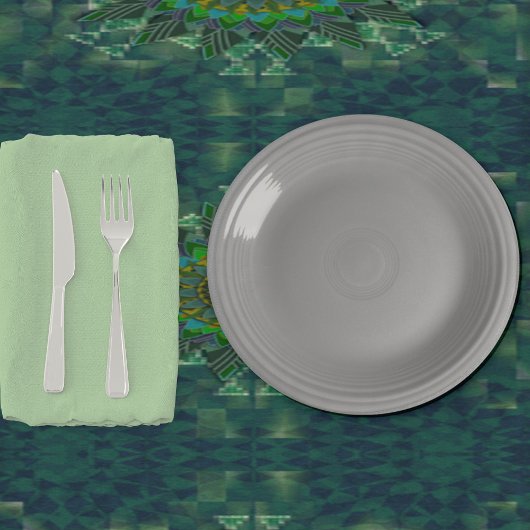 Leafy floral square stick puzzle parameterbepaling lange tafelloper