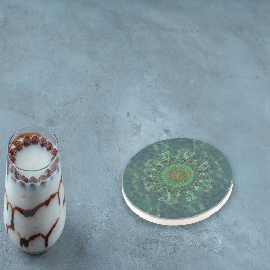 Leafy floral square stick puzzle parameterbepaling zandsteen onderzetter