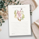 Leafy Foliage Clothes Advice for Mum Baby shower Informatiekaartje