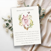 Leafy Foliage Girl Clothes Booters for Baby shower Informatiekaartje