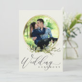 LEAFY FOLIAGE WATERVERF FOTO OVERLAY WEDDING KAART (Staand voorkant)