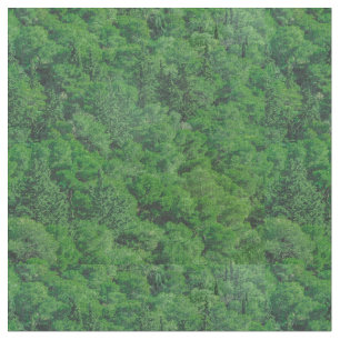 Leafy Forest Landscape Foto Stof