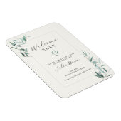 Leafy Gender Neutral Baby shower Invitation Magneet (Rechterzijde)