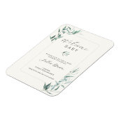 Leafy Gender Neutral Baby shower Invitation Magneet (Linkerzijde)