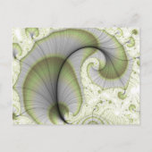 Leafy Green Abstract Fractal Patroon Briefkaart (Voorkant)