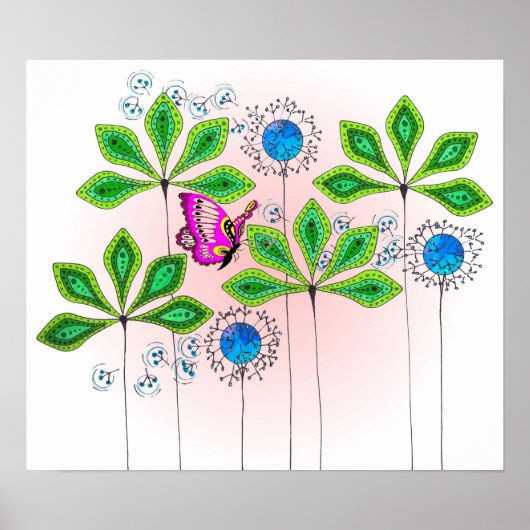 Leafy Green_Butterfly Poster (Voorkant)