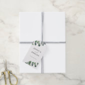 Leafy Green Elegance bruiloft Cadeaulabel (Met Touw)