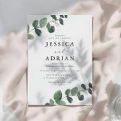 Leafy Green Elegance bruiloft Kaart