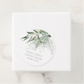Leafy Green Fern Succulent Lijst Foliage Wedding Bedankjes Labels (In situ)