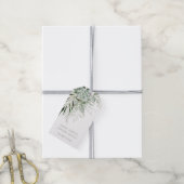Leafy Green Fern Succulent Lijst Foliage Wedding Cadeaulabel (Met Touw)