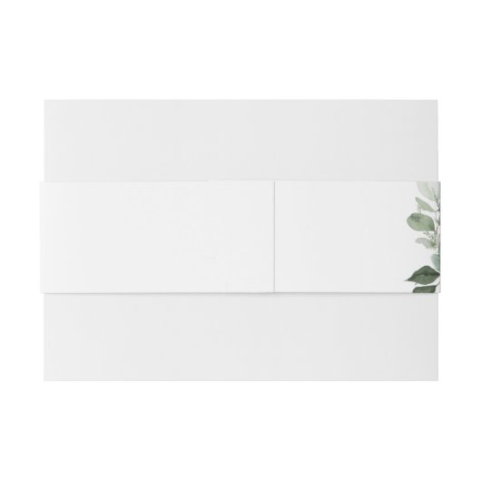 Leafy Green Fern Succulent Lijst Foliage Wedding Uitnodigingen Wikkel (Achterkant Voorbeeld)