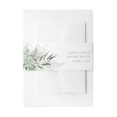 Leafy Green Fern Succulent Lijst Foliage Wedding Uitnodigingen Wikkel (Voorkant Voorbeeld)