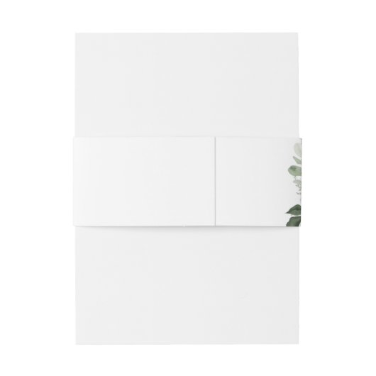 Leafy Green Fern Succulent Lijst Foliage Wedding Uitnodigingen Wikkel (Achterkant Voorbeeld)