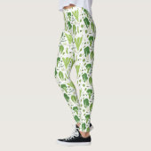 Leafy Green Garden Veggies Cute Vegetables Leggings (Links)