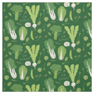 Leafy Green Garden Veggies Plantaardige groenten Stof