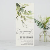 LEAFY GREEN GOLD FOLIAGE WATERVERF VERLOVING KAART (Staand voorkant)