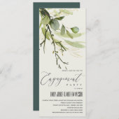 LEAFY GREEN GOLD FOLIAGE WATERVERF VERLOVING KAART (Voorkant / Achterkant)