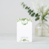 Leafy Green Monogram Earring Display Visitekaartje (Staand voorkant)