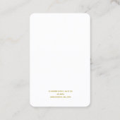 Leafy Green Monogram Earring Display Visitekaartje (Achterkant)