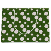 Leafy Green Roze Stippen Groot Cadeauzakje (Voorkant)
