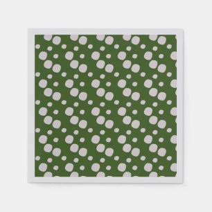 Leafy Green Roze Stippen Servet