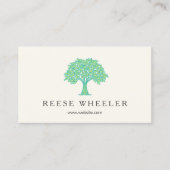 Leafy Green Tree Logo Natural Health and Natuur Visitekaartje (Voorkant)