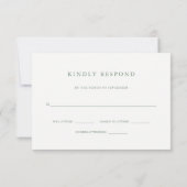 Leafy Green | Trendy Waterverf Lijst Wedding RSVP (Achterkant)