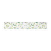 Leafy Green | Trendy Waterverf Wedding Monogrammen Uitnodigingen Wikkel (Vlak)